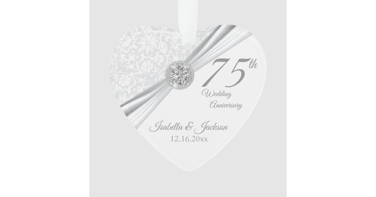 20th Emerald Wedding Anniversary Keepsake Design Ornament