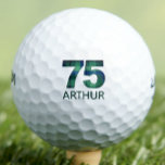 75th Plaid Gift for Granddad - 75 and Legendary Golf Balls<br><div class="desc">Celebrate an incredible 75th birthday with this bold green and blue plaid golf ball,  personalized for a legendary granddad. A unique keepsake for golfers with style. Enjoy!</div>