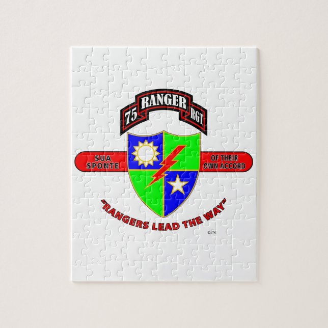 75TH RANGER BATTALION "ARMY RANGERS" JIGSAW PUZZLE (Vertical)