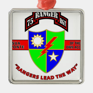 75TH RANGER BATTALION "ARMY RANGERS" METAL ORNAMENT