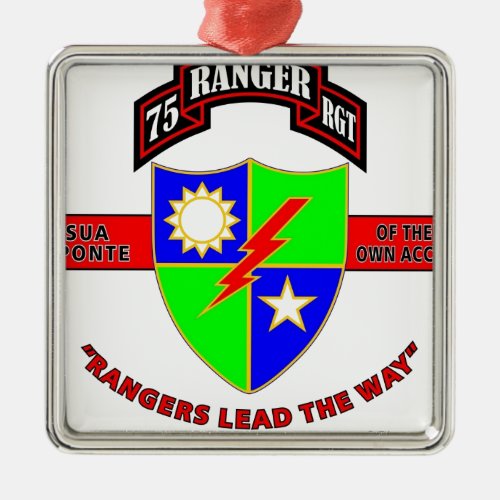 75TH RANGER BATTALION ARMY RANGERS METAL ORNAMENT