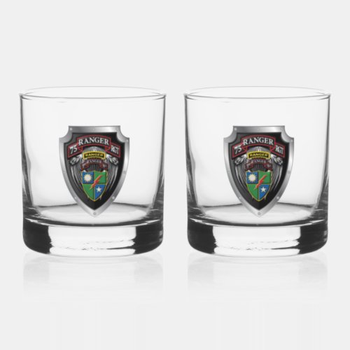 75th Ranger Regiment 1st BAT Whiskey Glass