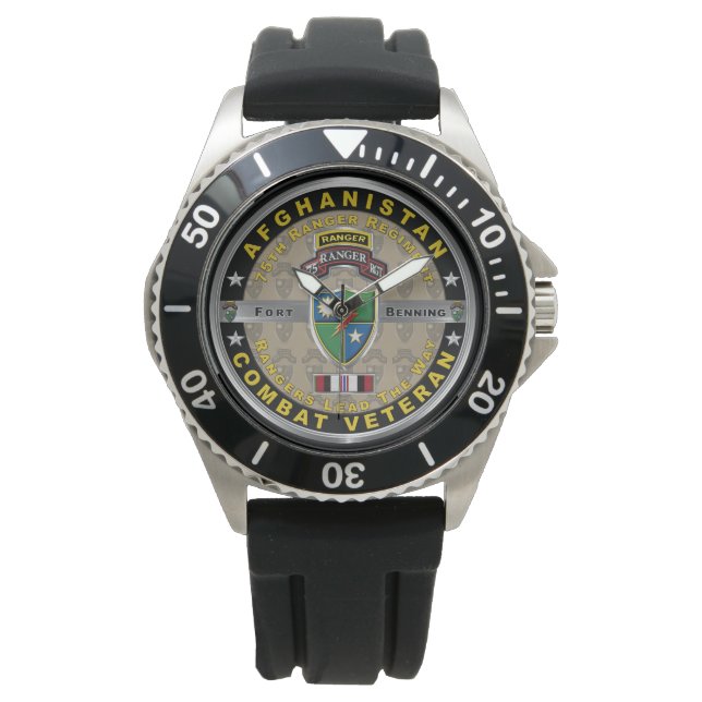 75th Ranger Regiment Afghanistan Combat Veteran Watch (Front)