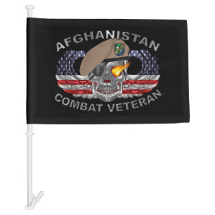 75th Ranger Regiment Afghanistan Veteran Car Flag