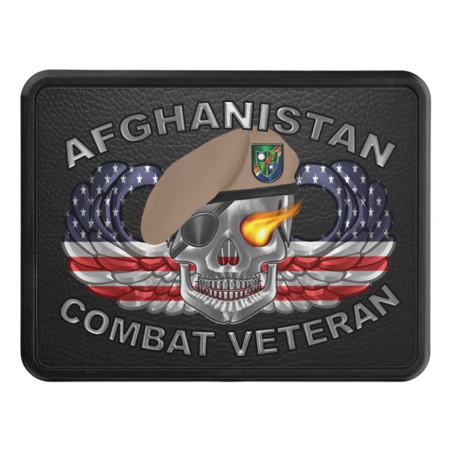 75th Ranger Regiment Afghanistan Veteran Hitch Cover (Front)