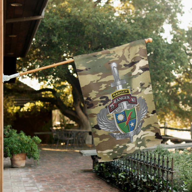 75th Ranger Regiment Afghanistan Veteran House Flag (In SItu)