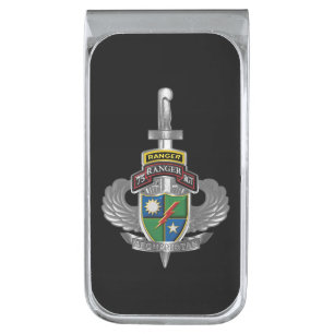 75th Ranger Regiment Afghanistan Veteran Silver Finish Money Clip