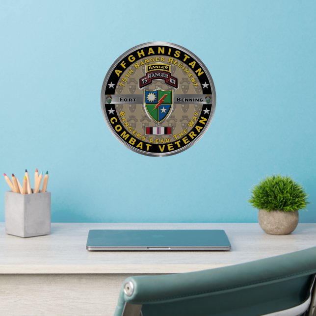 75th Ranger Regiment Afghanistan Veteran Wall Decal (Home Office 2)