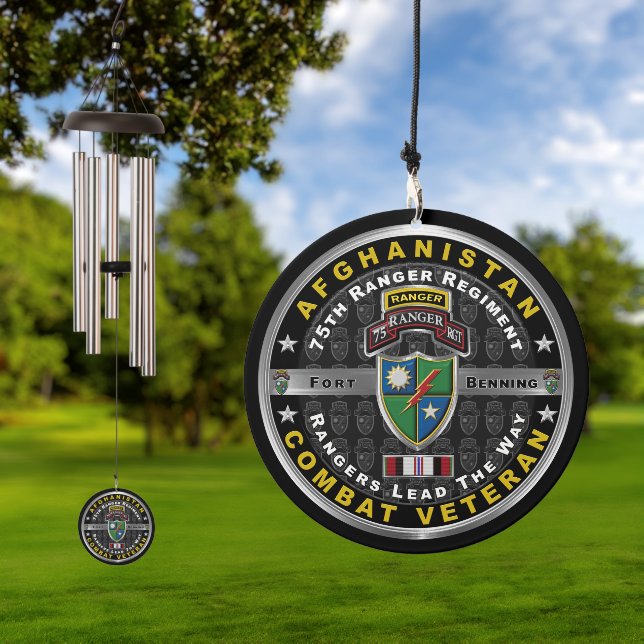 75th Ranger Regiment Afghanistan Veteran  Wind Chime (Outdoor)