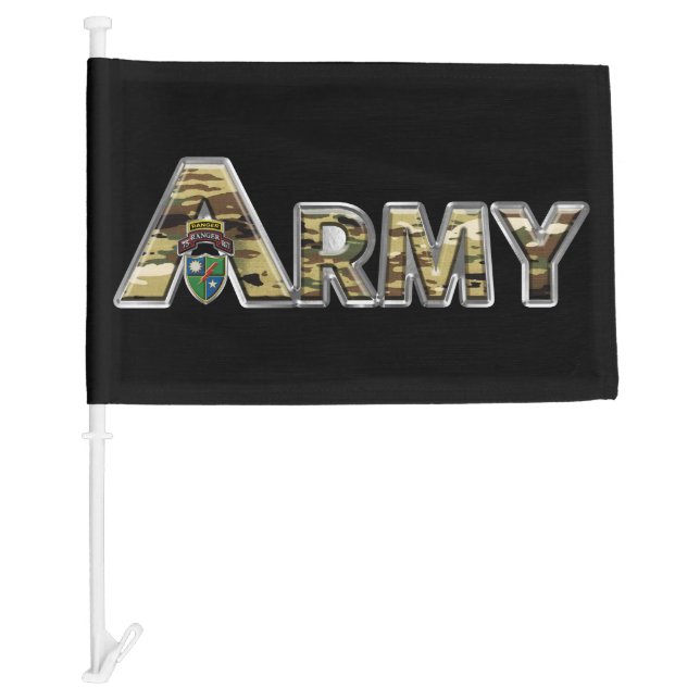  75th Ranger Regiment  Car Flag (Front)