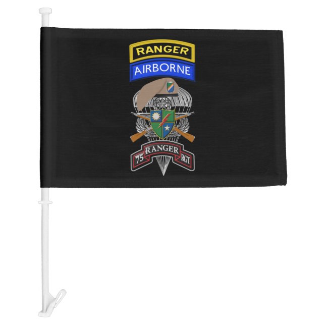  75th Ranger Regiment  Car Flag (Front)