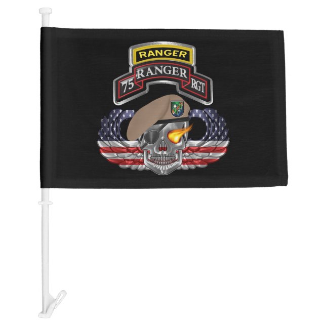 75th Ranger Regiment  Car Flag (Front)