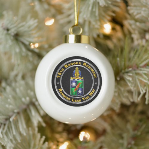 75th Ranger Regiment  Ceramic Ball Christmas Ornament