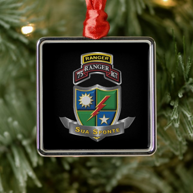 75th Ranger Regiment Christmas  Metal Ornament (Tree)