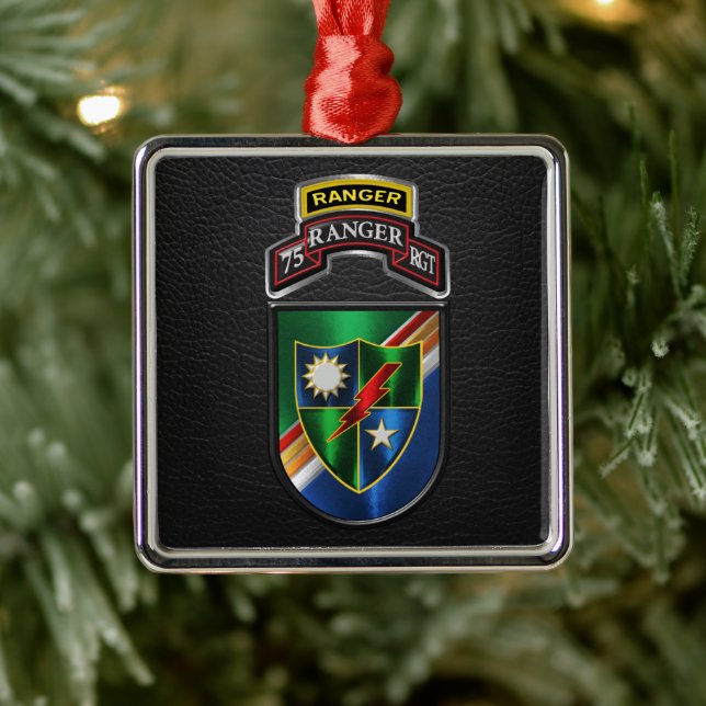 75th Ranger Regiment Christmas   Metal Ornament (Tree)