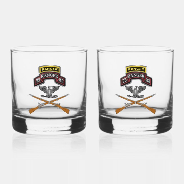 75th Ranger Regiment Colonel COL Whiskey Glass (Front)
