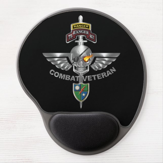 75th Ranger Regiment Combat Veteran Gel Mouse Pad (Front)
