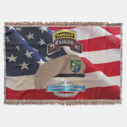 75th Ranger Regiment Combat Veteran Throw Blanket