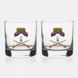 75th Ranger Regiment First Lieutenant 1LT Whiskey Glass
