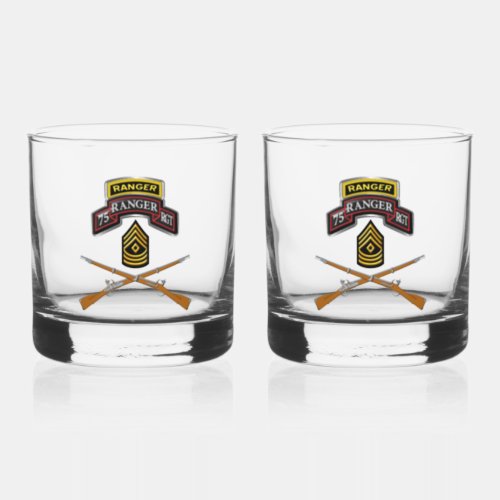 75th Ranger Regiment First Sergeant Whiskey Glass
