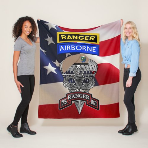 75th Ranger Regiment  Fleece Blanket