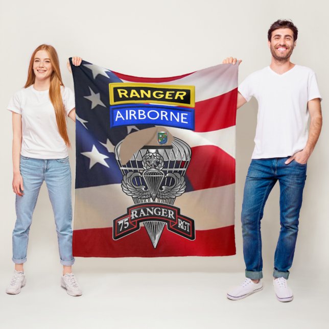 75th Ranger Regiment  Fleece Blanket (In Situ)