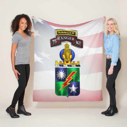 75th Ranger Regiment  Fleece Blanket