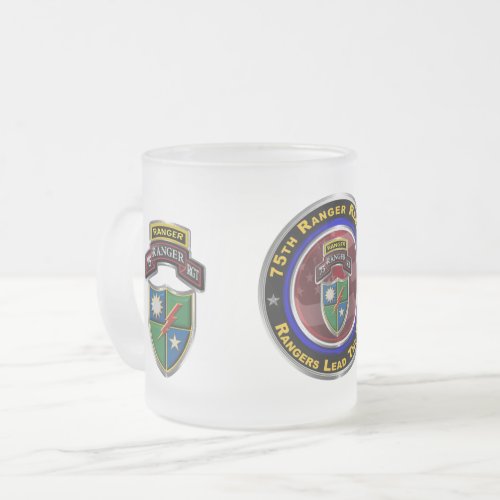 75th Ranger Regiment  Frosted Glass Coffee Mug