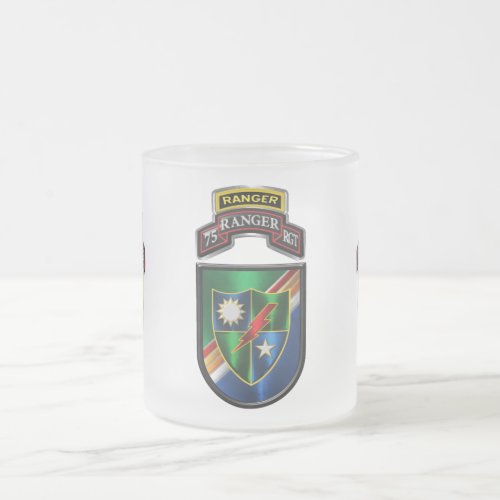 75th Ranger Regiment   Frosted Glass Coffee Mug