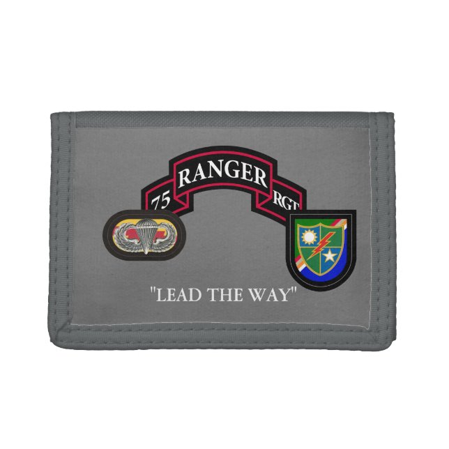 75TH RANGER REGIMENT HEADQUARTERS  TRIFOLD WALLET (Front)