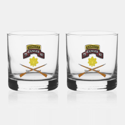 75th Ranger Regiment Major MAJ Whiskey Glass