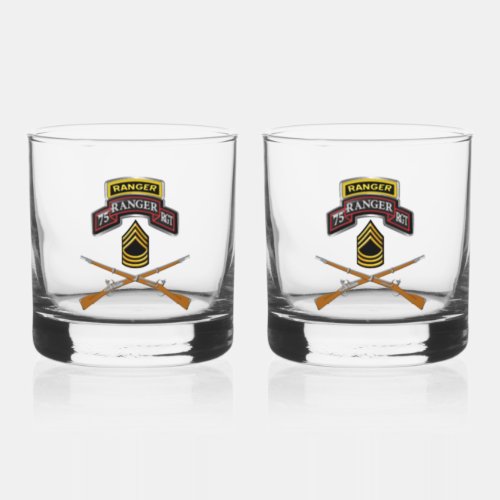 75th Ranger Regiment Master Sergeant Whiskey Glass