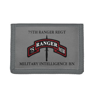 75TH RANGER REGIMENT MILITARY INTELLIGENCE BN TRIFOLD WALLET