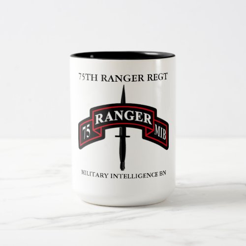 75TH RANGER REGIMENT MILITARY INTELLIGENCE BN Two_Tone COFFEE MUG