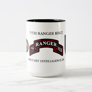 75TH RANGER REGIMENT MILITARY INTELLIGENCE BN Two-Tone COFFEE MUG