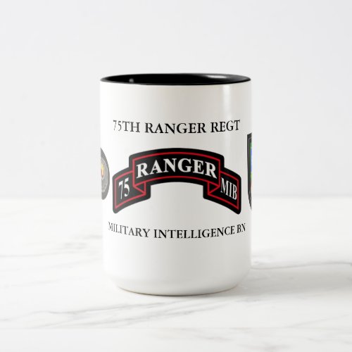 75TH RANGER REGIMENT MILITARY INTELLIGENCE BN Two_Tone COFFEE MUG