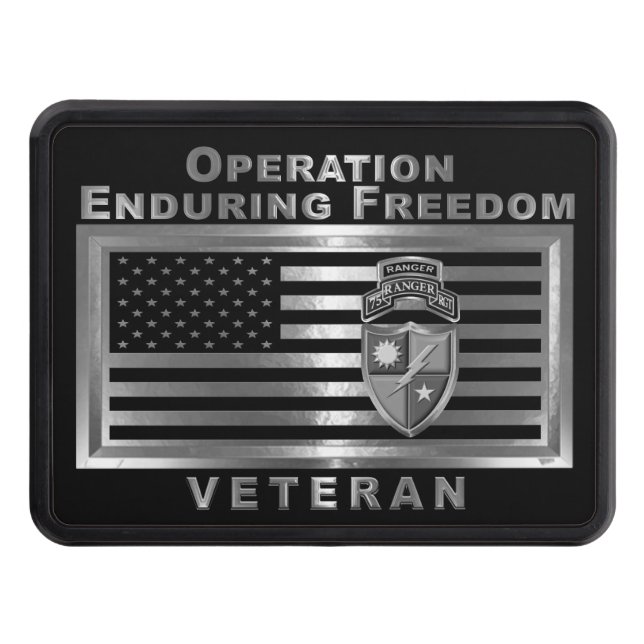 75th Ranger Regiment Operation Enduring Freedom Hitch Cover (Front)
