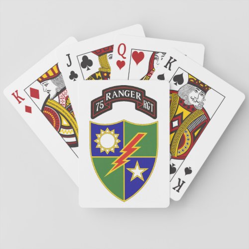 75th Ranger Regiment Playing Cards