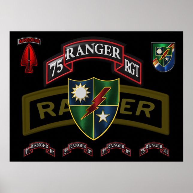 75th Ranger Regiment  Poster (Front)