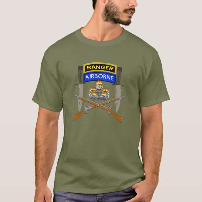 75th Ranger Regiment Ranger Airborne T-Shirt (Front)