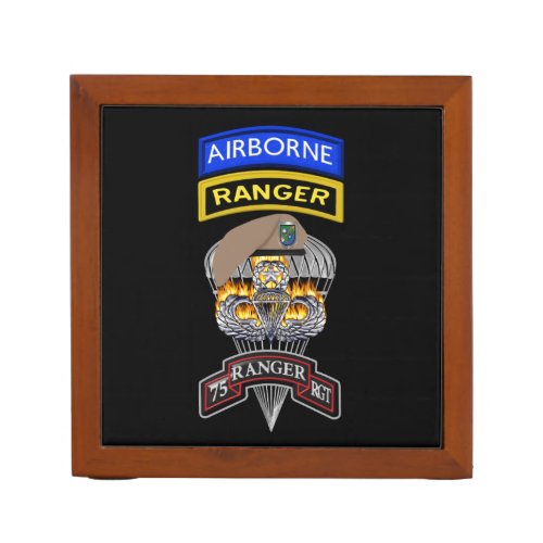 75th Ranger Regiment Ranger Sua Sponte Desk Organizer