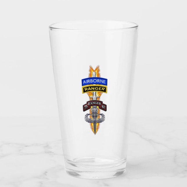 75th Ranger Regiment “Rangers Lead The Way” Glass (Front)