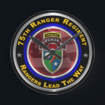 75th Ranger Regiment “Rangers Lead The Way” Round Clock<br><div class="desc">Display your pride in our Army's only Ranger Regiment! This specially 75th Ranger Regiment Keepsake Clock makes a wonderful gift to any who are serving or have served in this Mighty Regiment! Let all who see this poster know of your support and admiration for the truly remarkable Soldiers along with...</div>