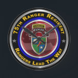 75th Ranger Regiment “Rangers Lead The Way” Round Clock<br><div class="desc">Display your pride in our Army's only Ranger Regiment! This specially 75th Ranger Regiment Keepsake Clock makes a wonderful gift to any who are serving or have served in this Mighty Regiment! Let all who see this poster know of your support and admiration for the truly remarkable Soldiers along with...</div>