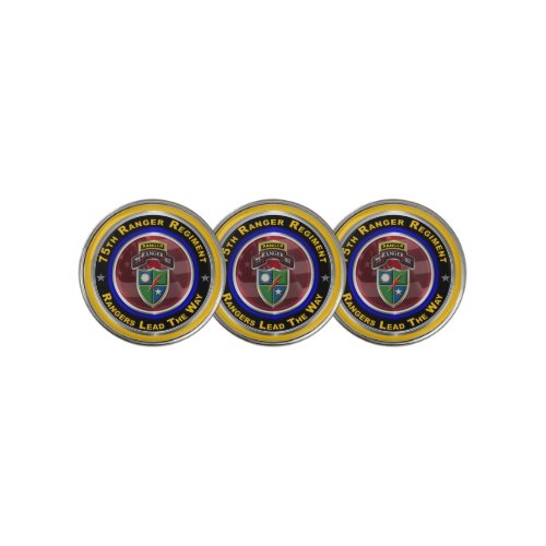 75th Ranger Regiment Rangers Lead The Way Shield Golf Ball Marker