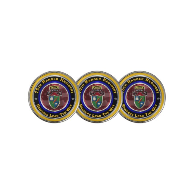 75th Ranger Regiment “Rangers Lead The Way Shield” Golf Ball Marker (3 Up)