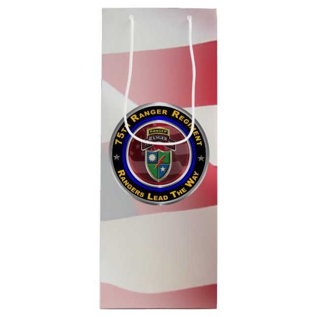 75th Ranger Regiment “Rangers Lead The Way” Wine Gift Bag (Front)