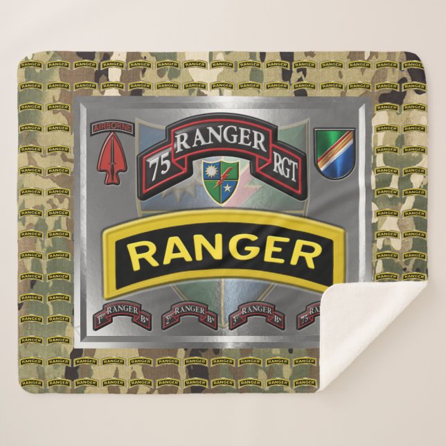  75th Ranger Regiment Sherpa Blanket (Front (Horizontal))