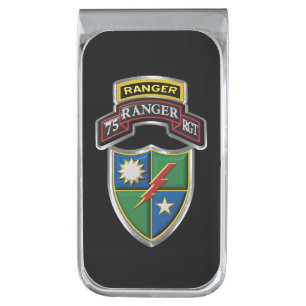 75th Ranger Regiment Silver Finish Money Clip