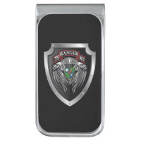 75th Ranger Regiment  Silver Finish Money Clip